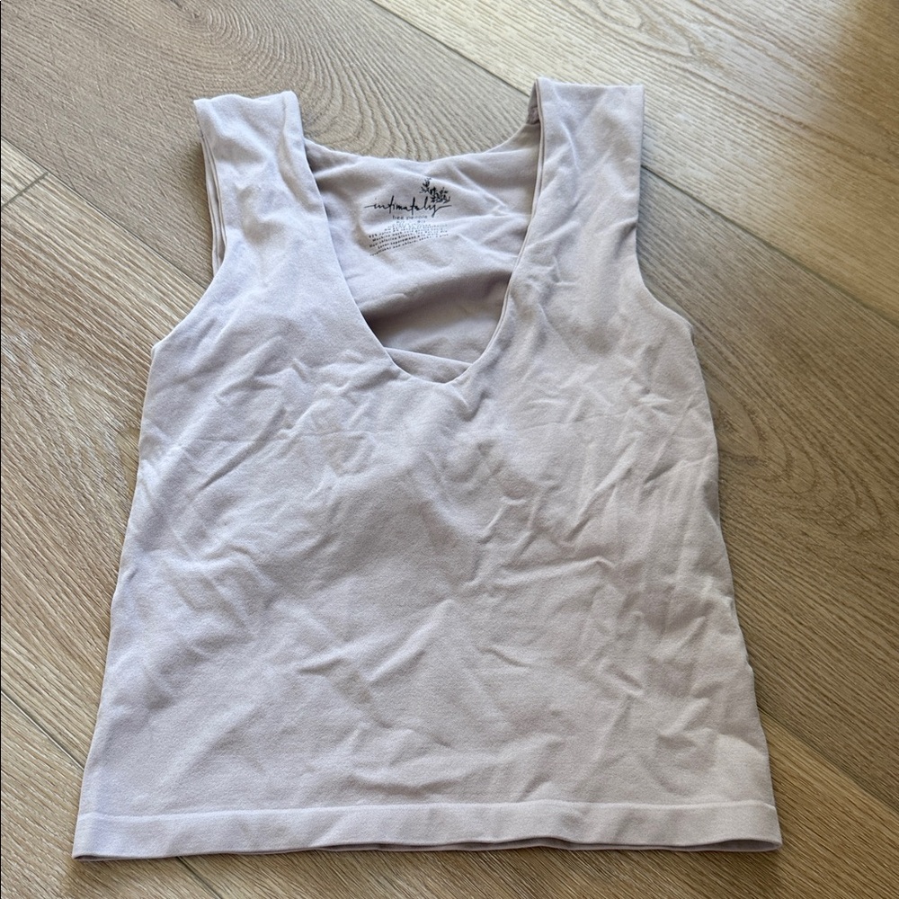 Free People Soft Pink V-Neck Tank Top